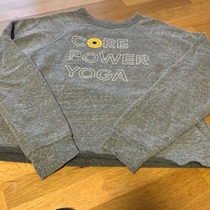 Corepower Yoga crew neck noodie cropped